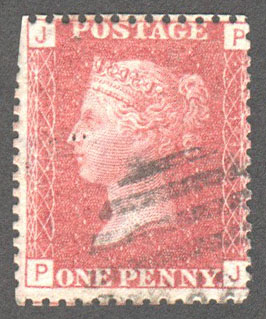 Great Britain Scott 33 Used Plate 113 - PJ - Click Image to Close